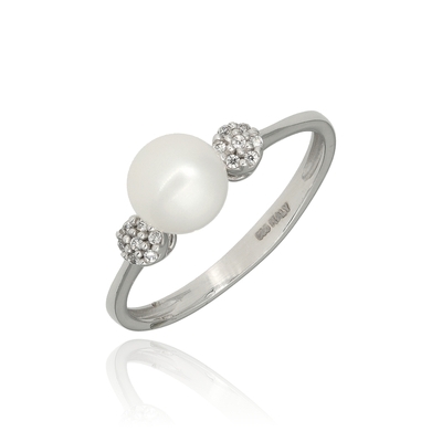 Fehér arany gyűrű 54-es méret (B51488)